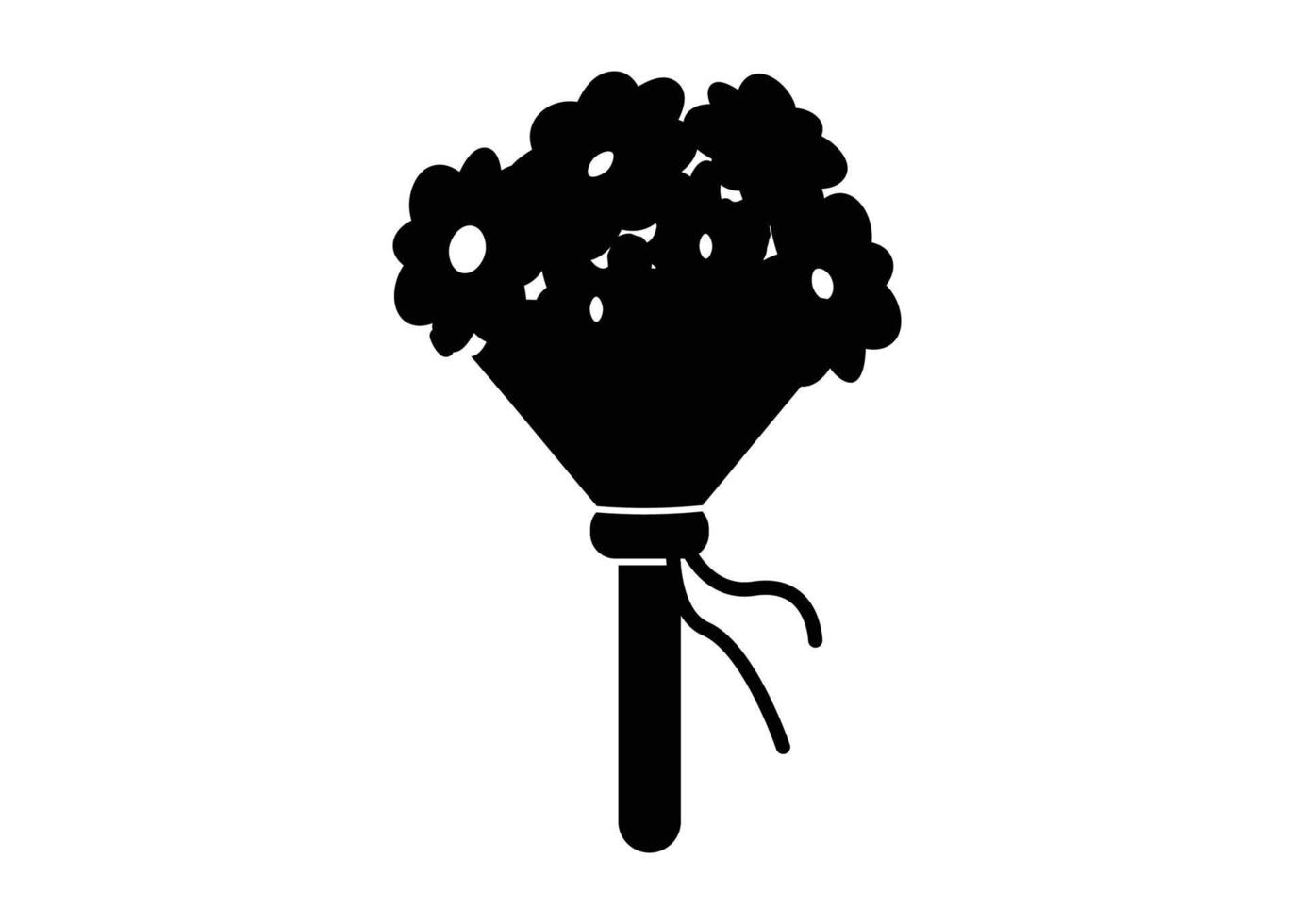 Bouquet icon silhouette clipart illustration vector template