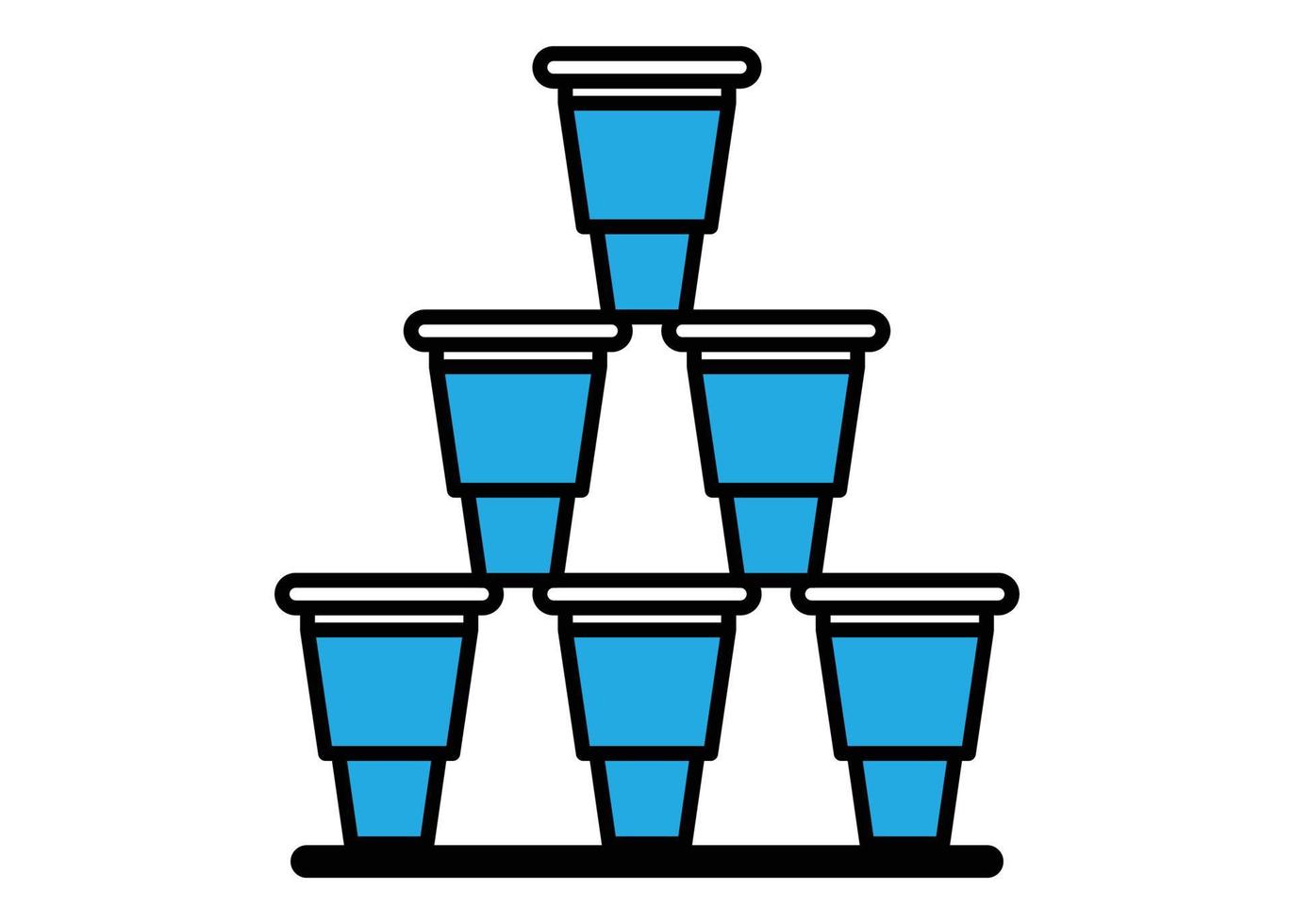 Plastic cup icon clipart illustration vector design