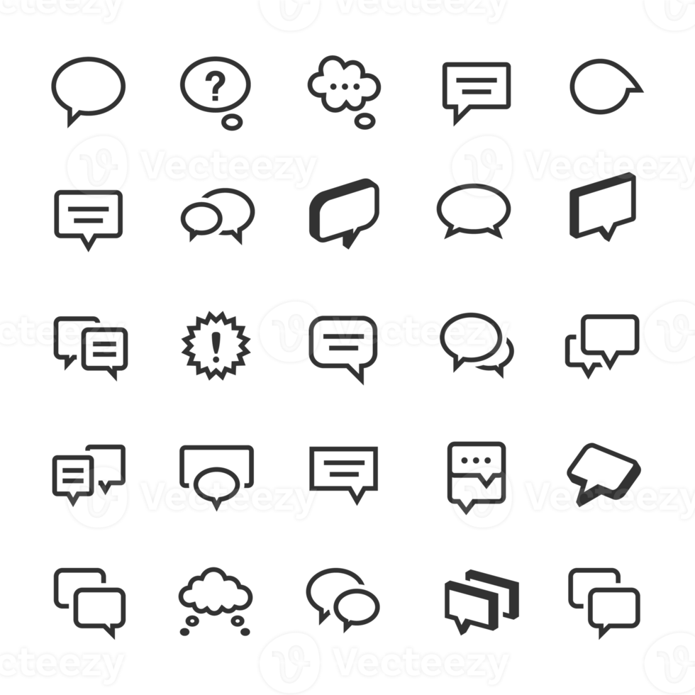 Talk bubble symbol icons png