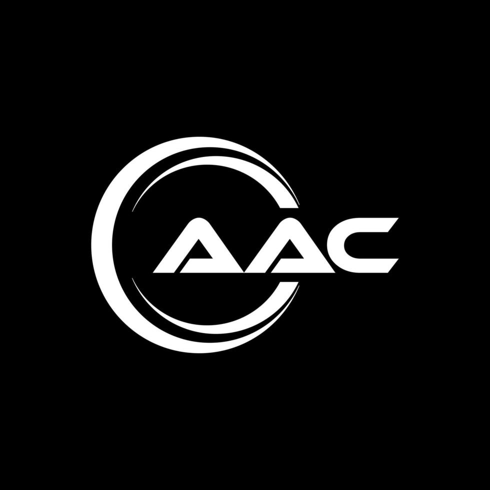 aac letra logo diseño en ilustración. vector logo, caligrafía diseños para logo, póster, invitación, etc.