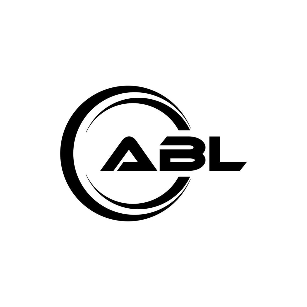 ABL letter logo design in illustration. Vector logo, calligraphy designs for logo, Poster, Invitation, etc.