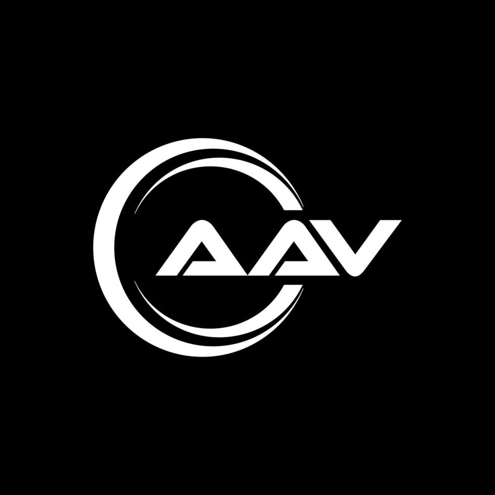 aav letra logo diseño en ilustración. vector logo, caligrafía diseños para logo, póster, invitación, etc.