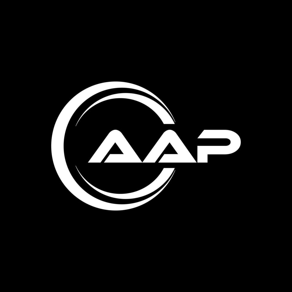 AAP letter logo design in illustration. Vector logo, calligraphy designs for logo, Poster, Invitation, etc.