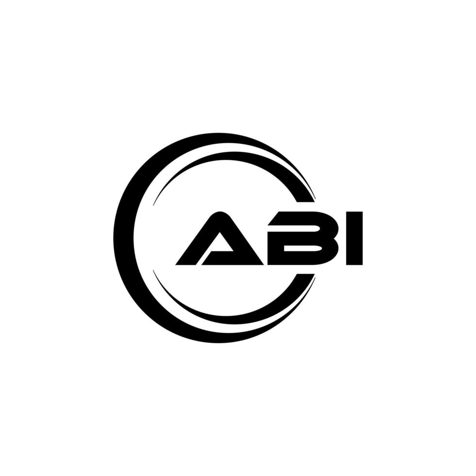 ABI letter logo design in illustration. Vector logo, calligraphy designs for logo, Poster, Invitation, etc.