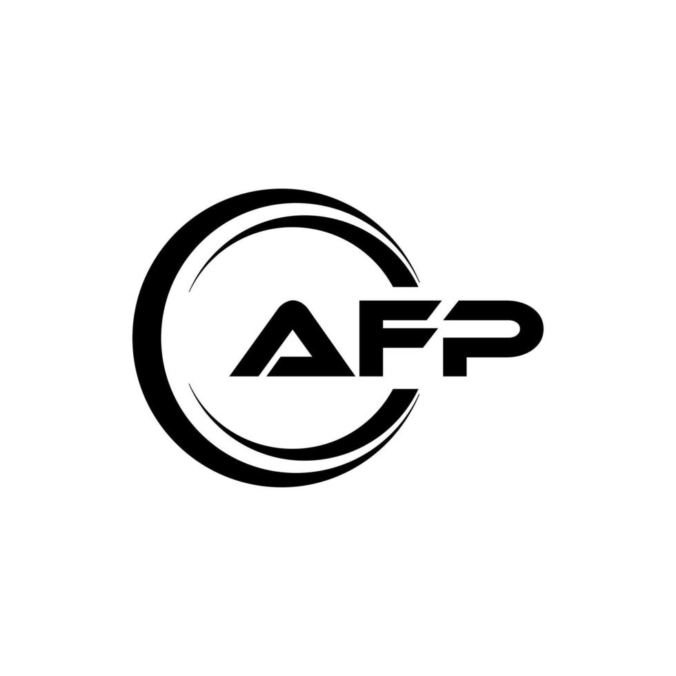 afp letra logo diseño en ilustración. vector logo, caligrafía diseños para logo, póster, invitación, etc.