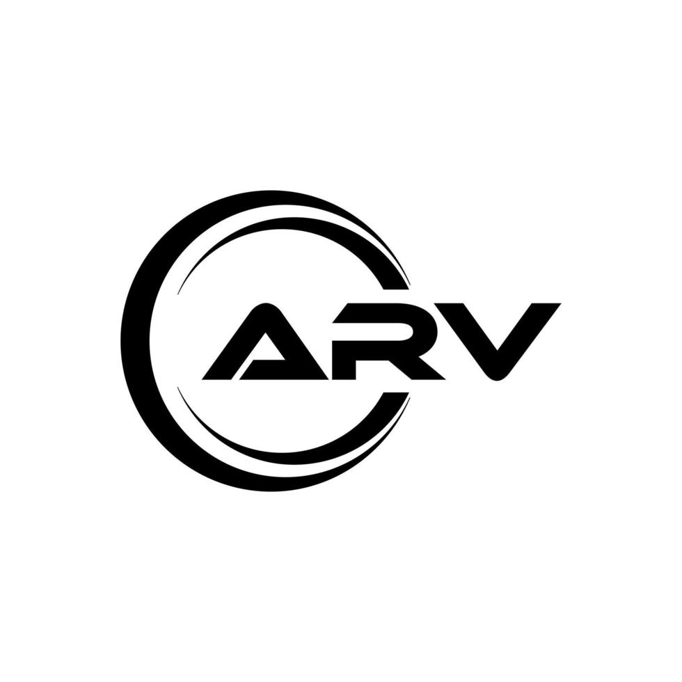 arv letra logo diseño en ilustración. vector logo, caligrafía diseños para logo, póster, invitación, etc.