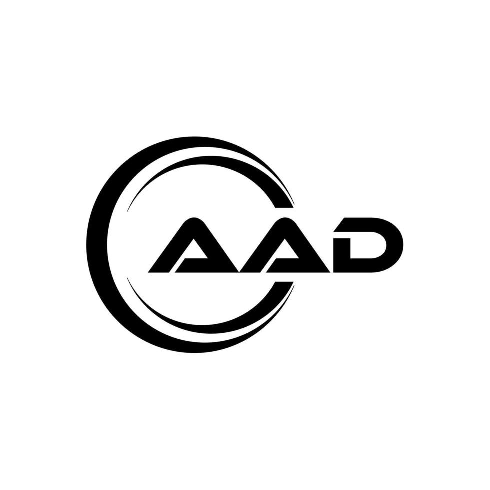 aad letra logo diseño en ilustración. vector logo, caligrafía diseños para logo, póster, invitación, etc.