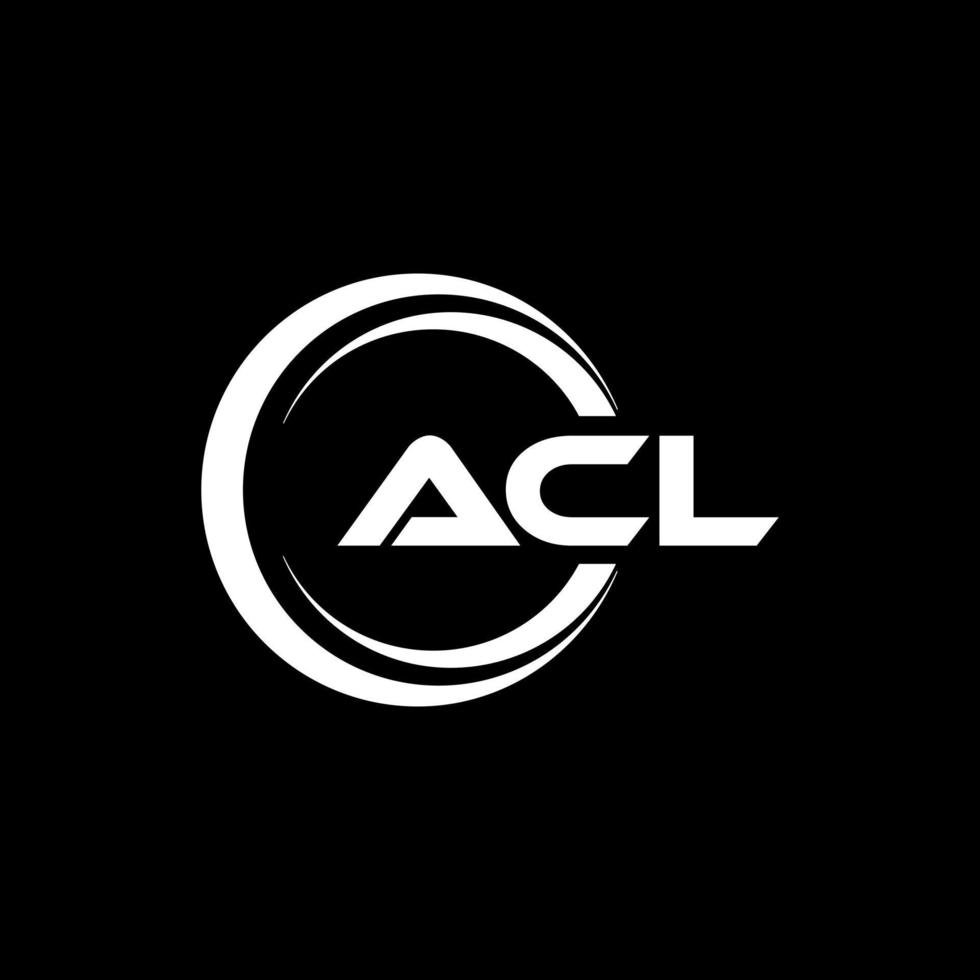ACL letter logo design in illustration. Vector logo, calligraphy designs for logo, Poster, Invitation, etc.