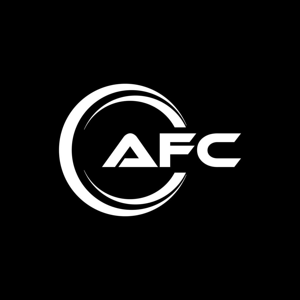 AFC letter logo design in illustration. Vector logo, calligraphy designs for logo, Poster, Invitation, etc.