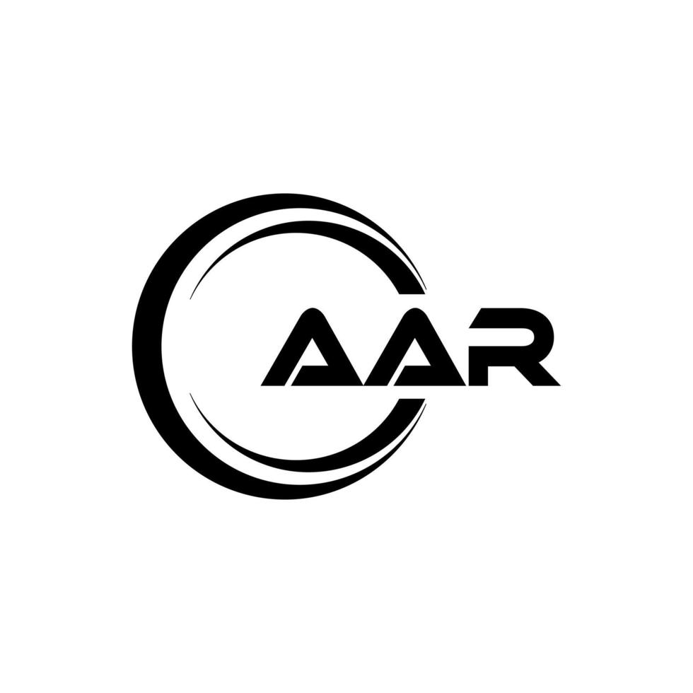 AAR letter logo design in illustration. Vector logo, calligraphy designs for logo, Poster, Invitation, etc.