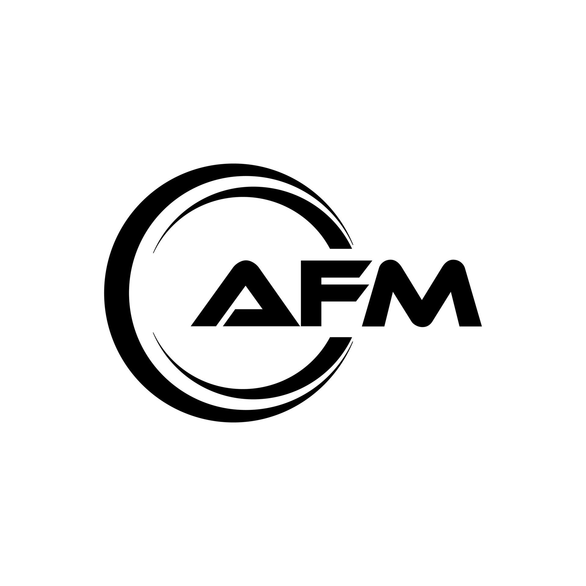 afm letra logo diseño en ilustración. vector logo, caligrafía diseños