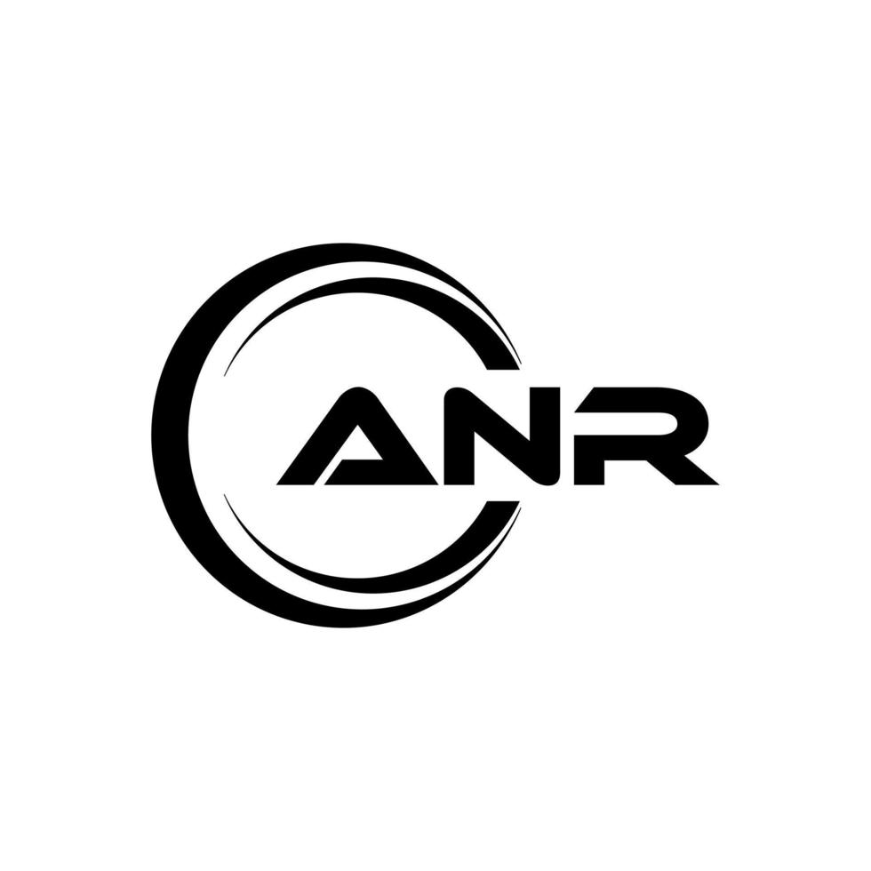 anr letra logo diseño en ilustración. vector logo, caligrafía diseños para logo, póster, invitación, etc.