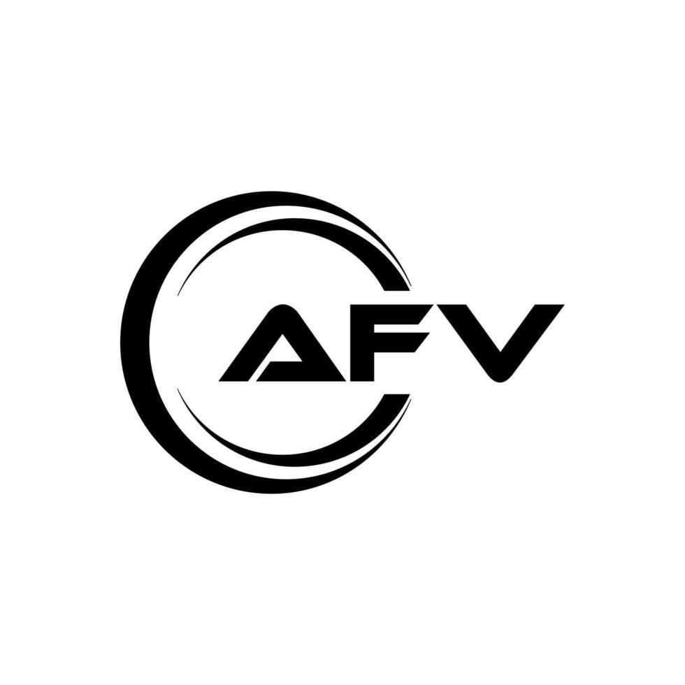 AFV letter logo design in illustration. Vector logo, calligraphy designs for logo, Poster, Invitation, etc.