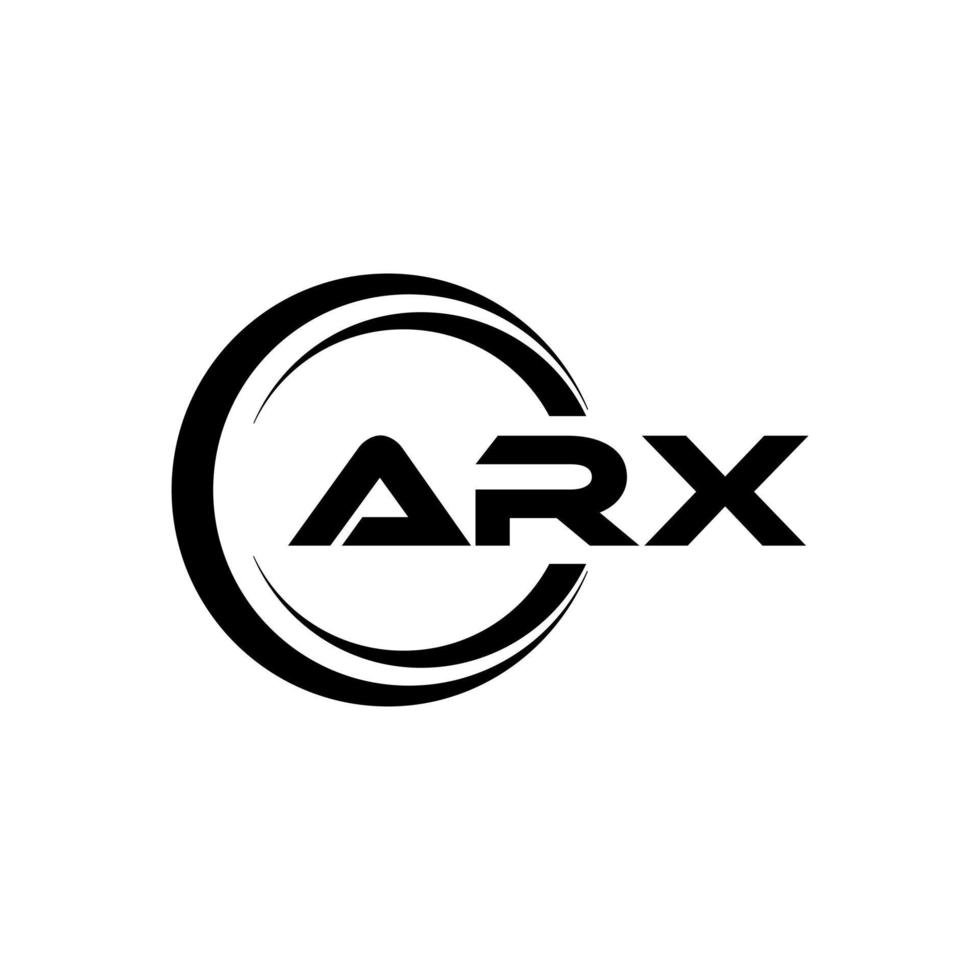ARX letter logo design in illustration. Vector logo, calligraphy designs for logo, Poster, Invitation, etc.