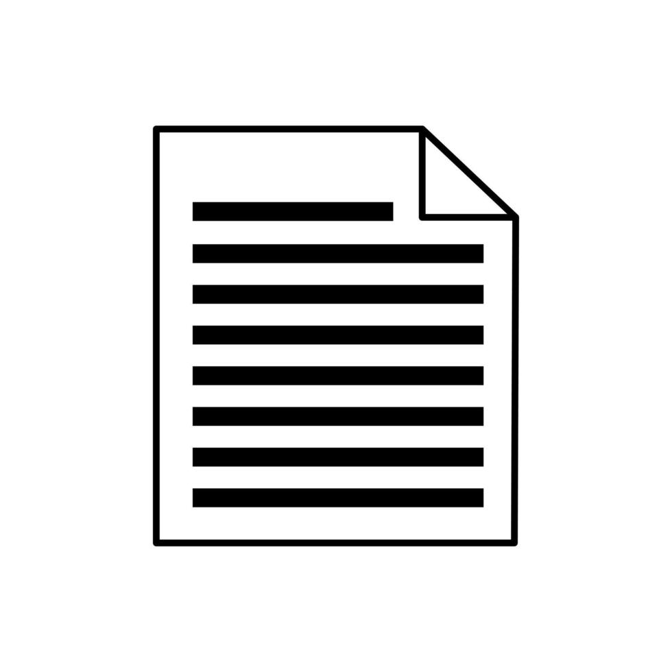 Paper document file isolated icon. vector