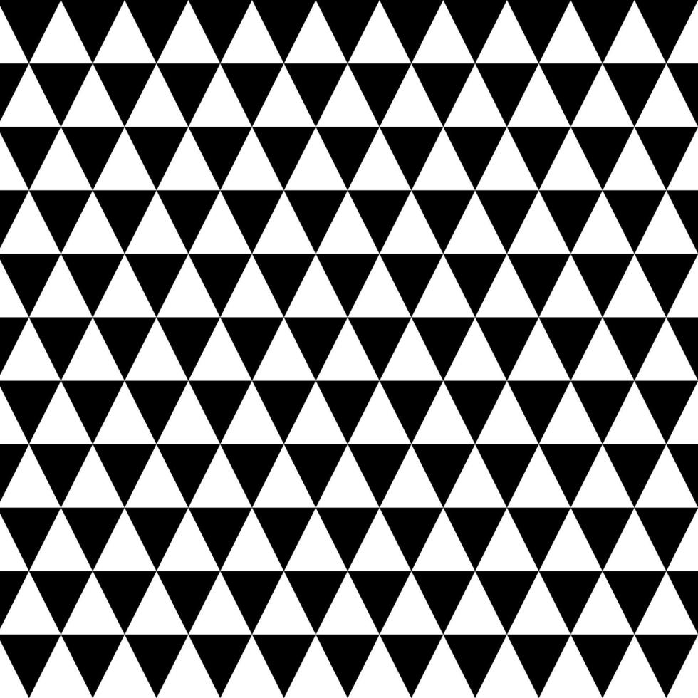 Seamless triangle pattern background with black and white color. vector