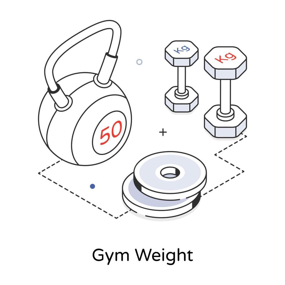 Trendy Gym Weight 20617840 Vector Art at Vecteezy