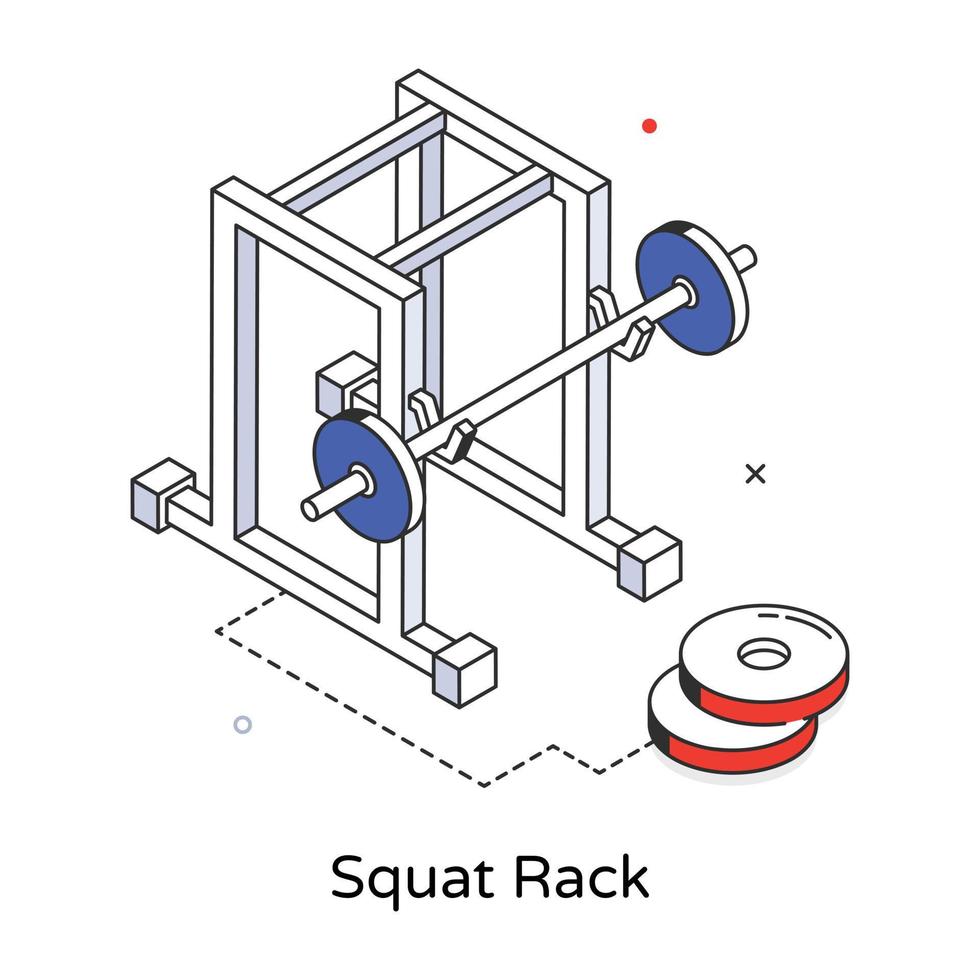 Trendy Squat Rack vector