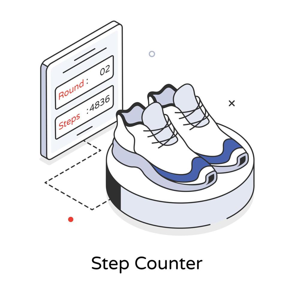 Trendy Step Counter 20617865 Vector Art at Vecteezy