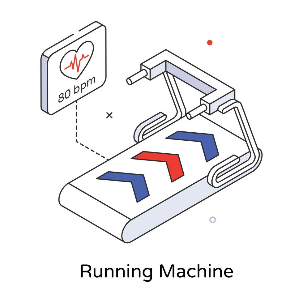 Trendy Running Machine vector