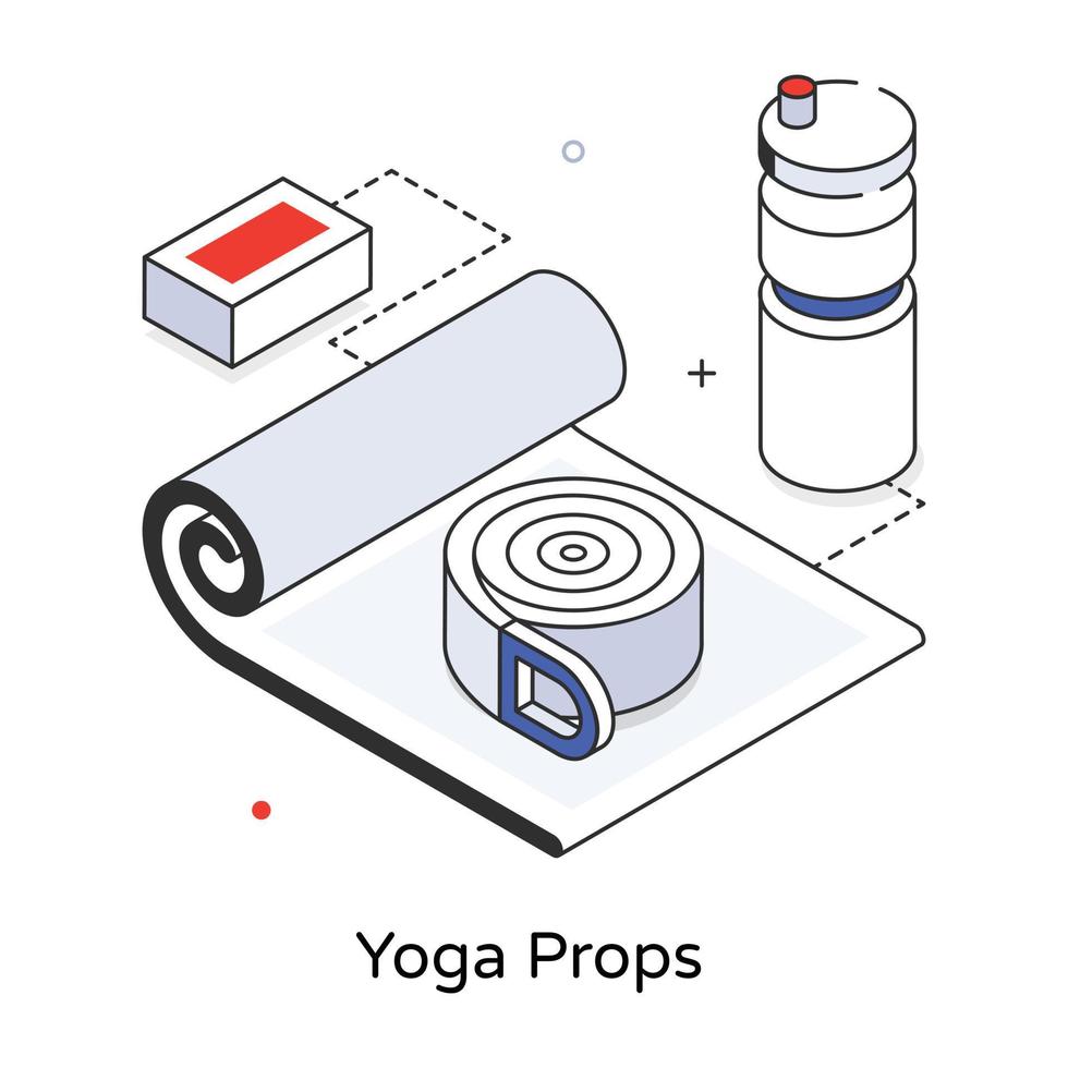 Trendy Yoga Props vector