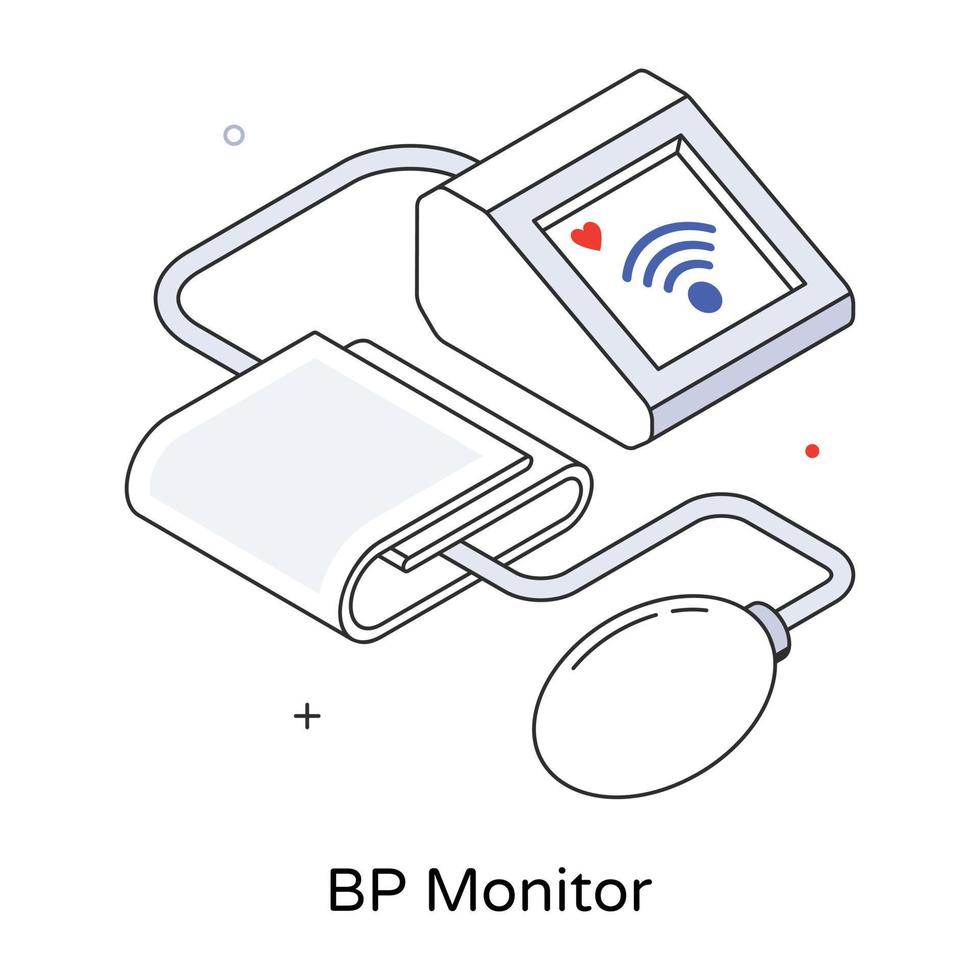 Trendy BP Monitor vector