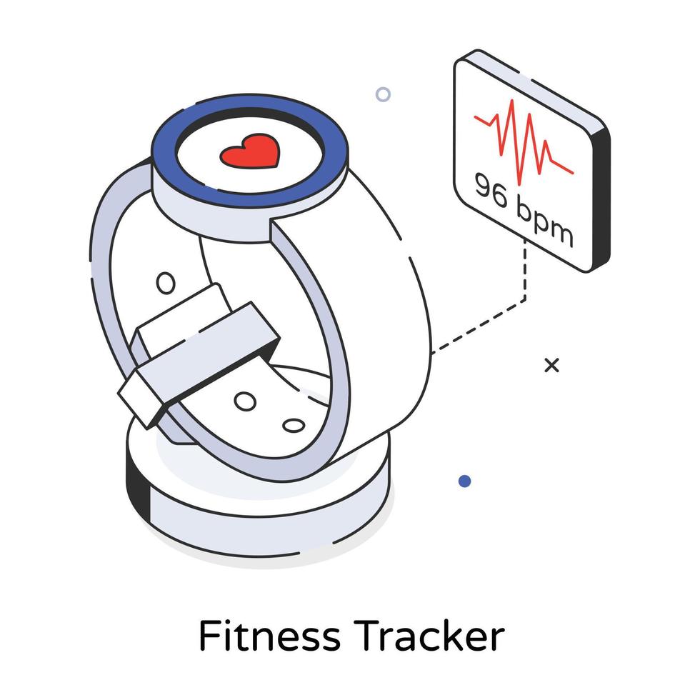 Trendy Fitness Tracker vector