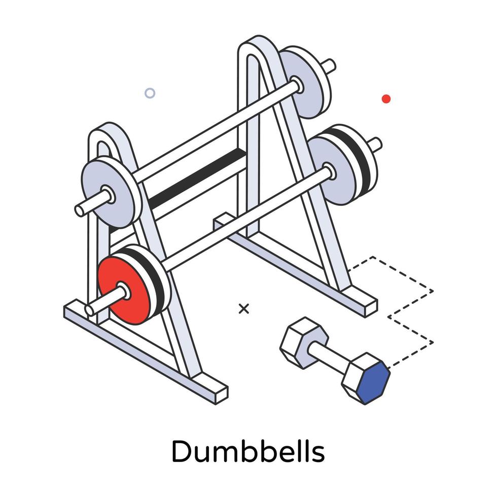 Trendy Dumbbells Concepts vector