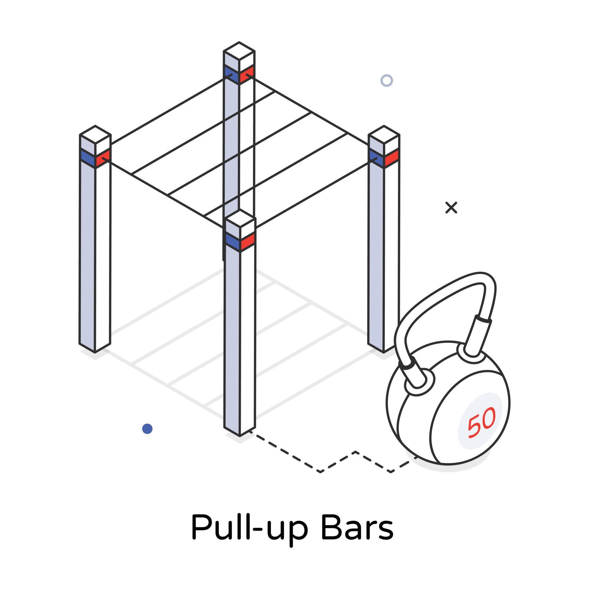 Pull Up Bars 20617890 Vector Art at Vecteezy