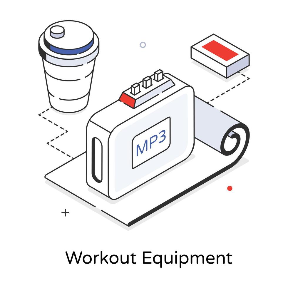 Trendy Workout Equipment vector