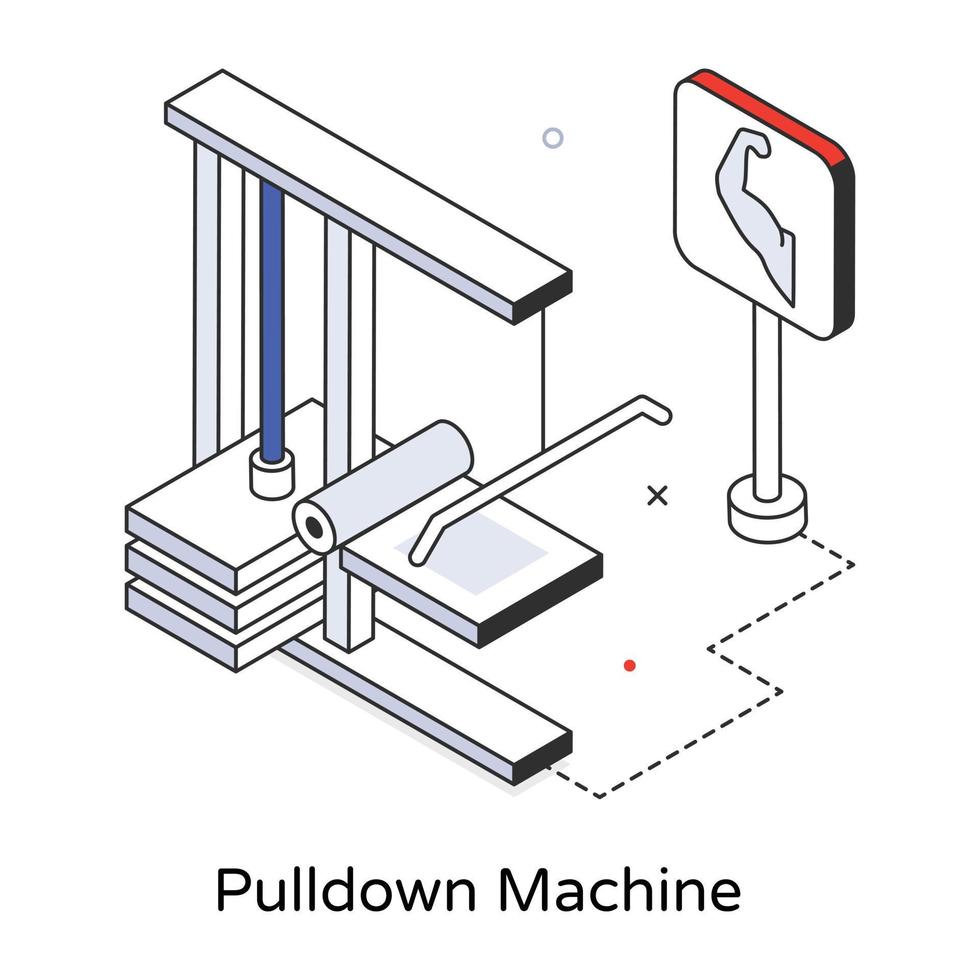 Trendy Pulldown Machine vector