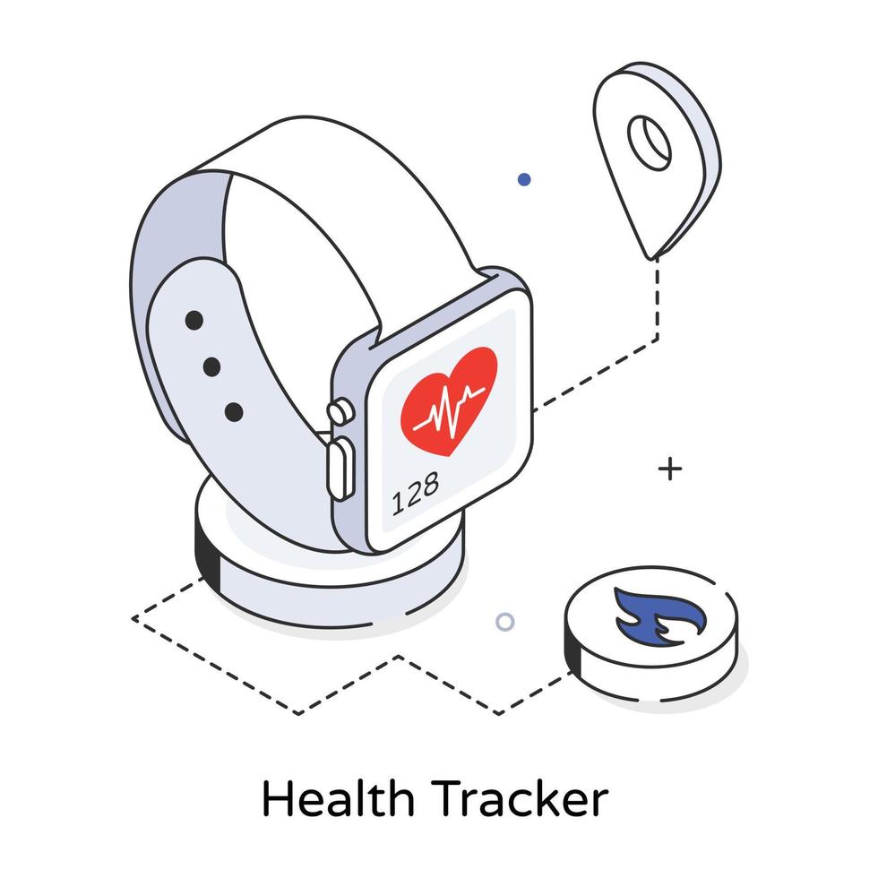Trendy Health Tracker vector