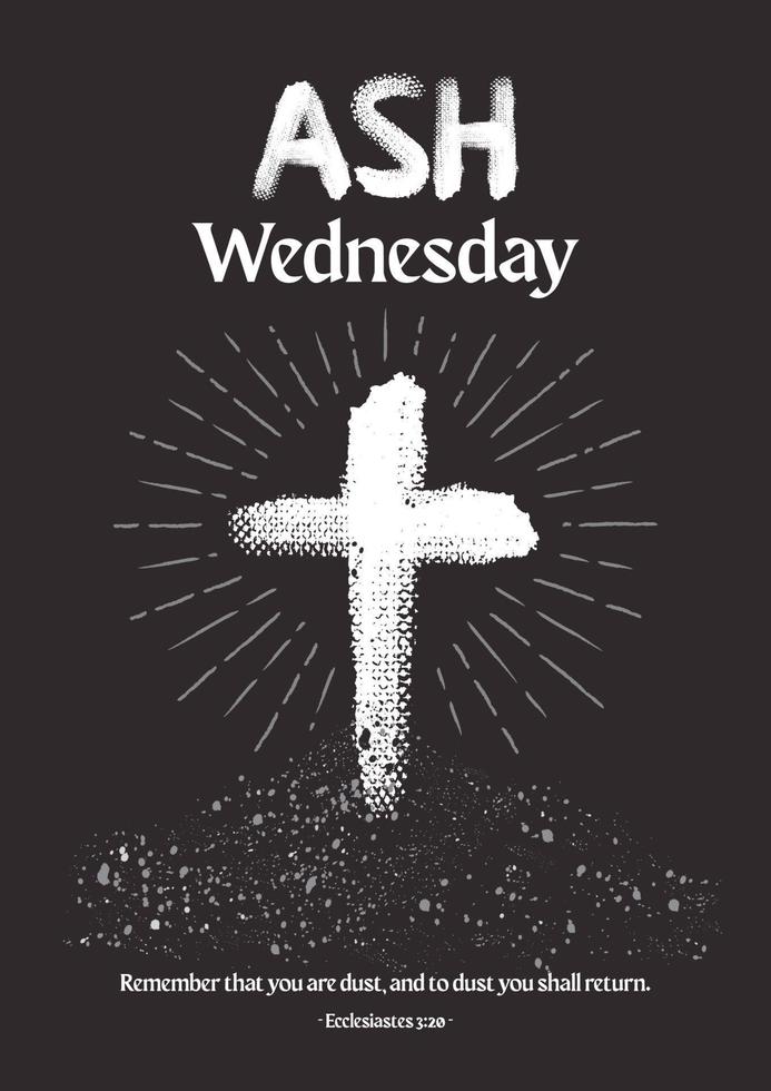 Ash Wednesday. Vector illustration