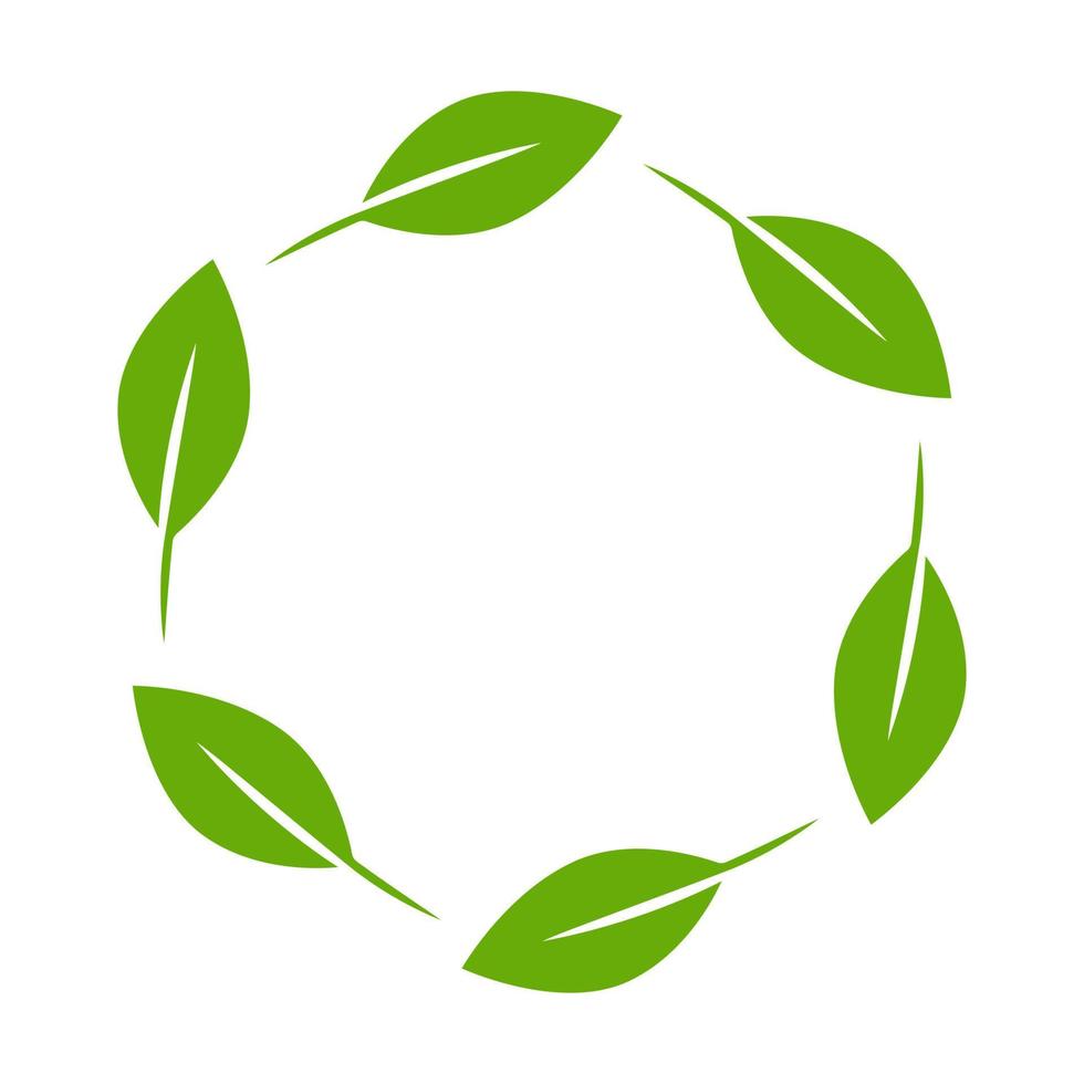 reuse green energy icon vector leaf circular symbol power ecology sustainability concept for graphic design, logo, website, social media, mobile app, UI illustration.