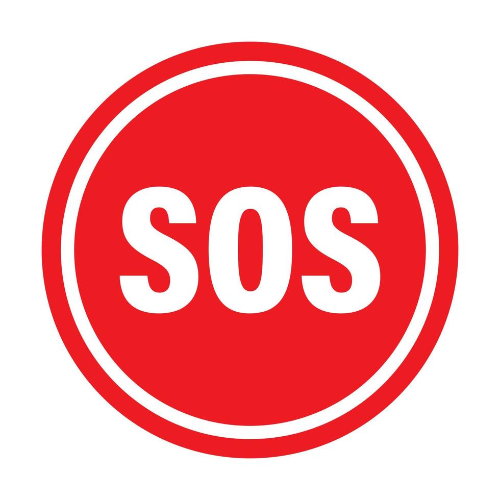 SOS Distress Signal Icon Vector For Graphic Design Logo Website 