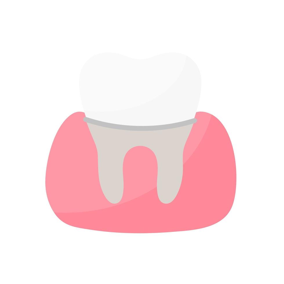 dental salud cuidado resolver el problema de diente decaer y hinchado cena en el boca. vector