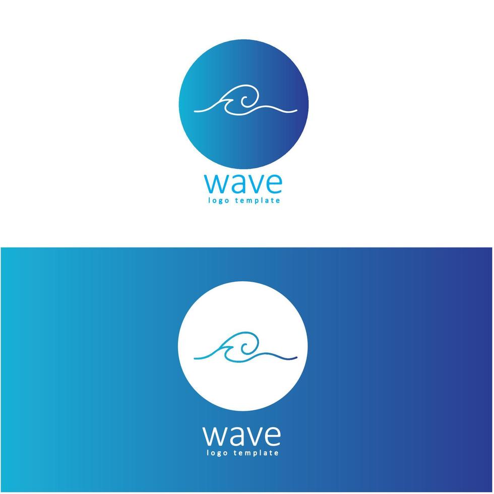Wave beach vector illustration design logo
