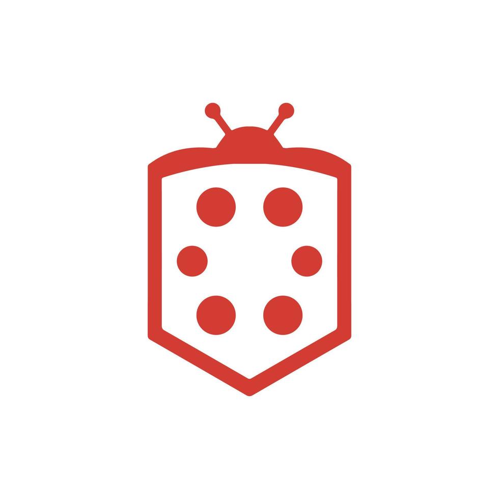 ladybug technology logo, red icon ladybug vector