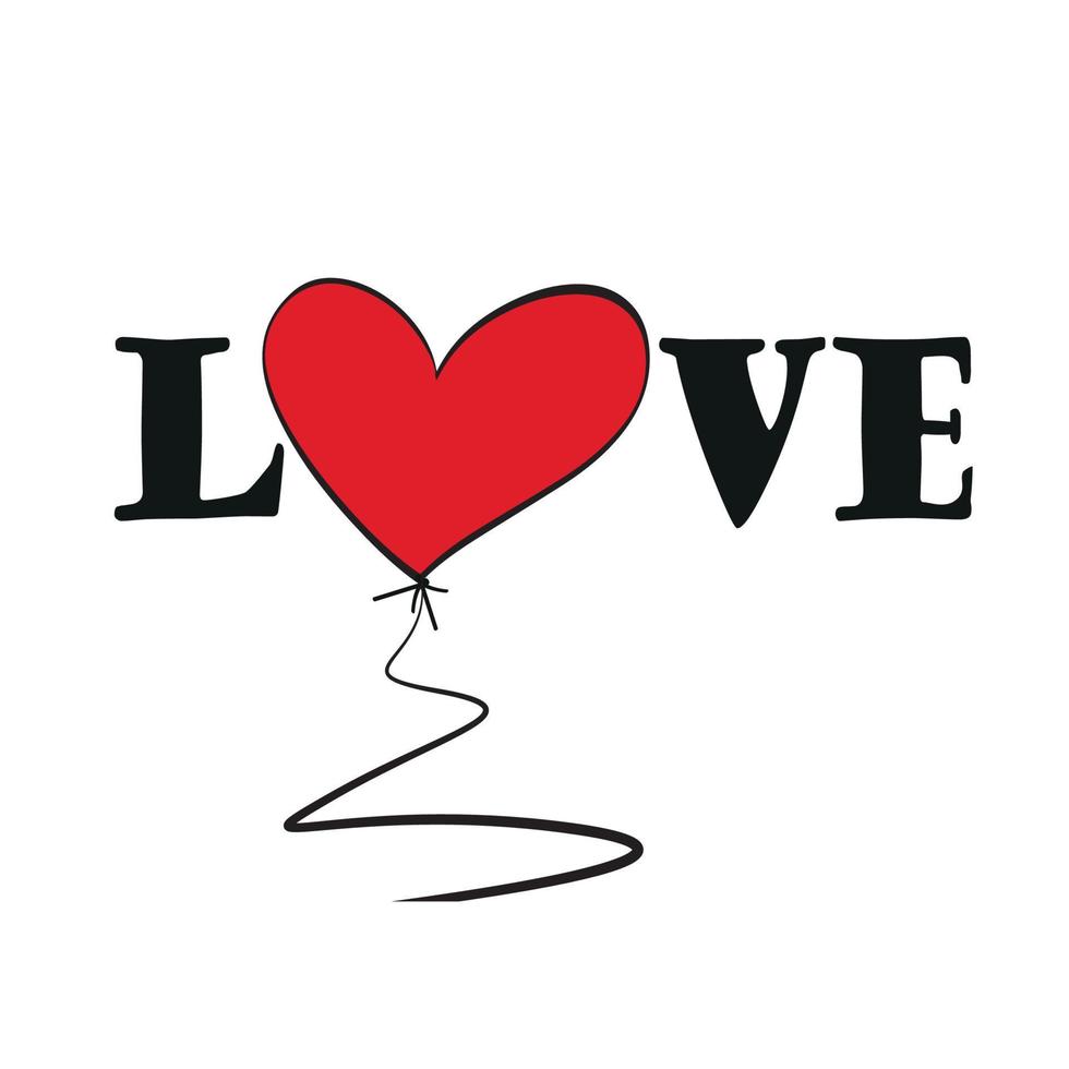 Love themed image, love logo, vector image for t-shirt and apparel industry