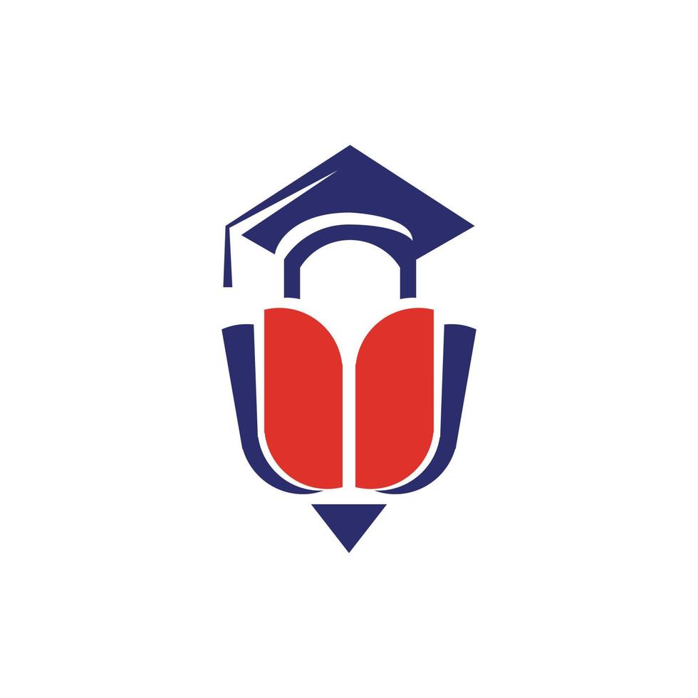 educación biblioteca marca, símbolo, diseño, gráfico, minimalista.logo vector