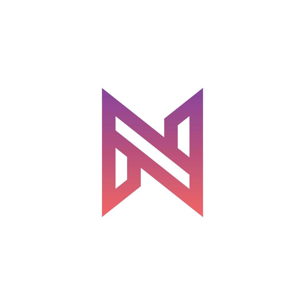 N web bank icon brand, symbol, design, graphic, minimalist.logo vector