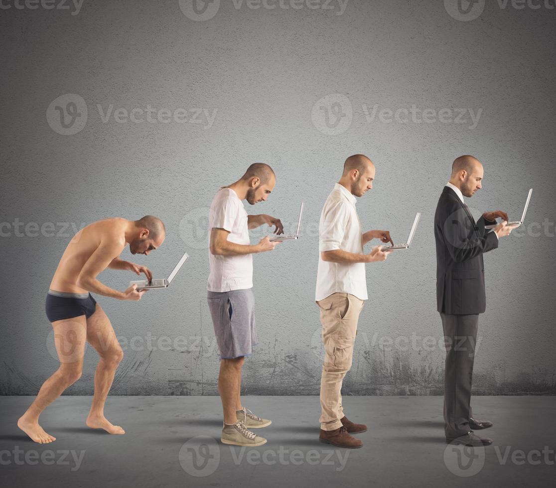 Successful man evolution photo