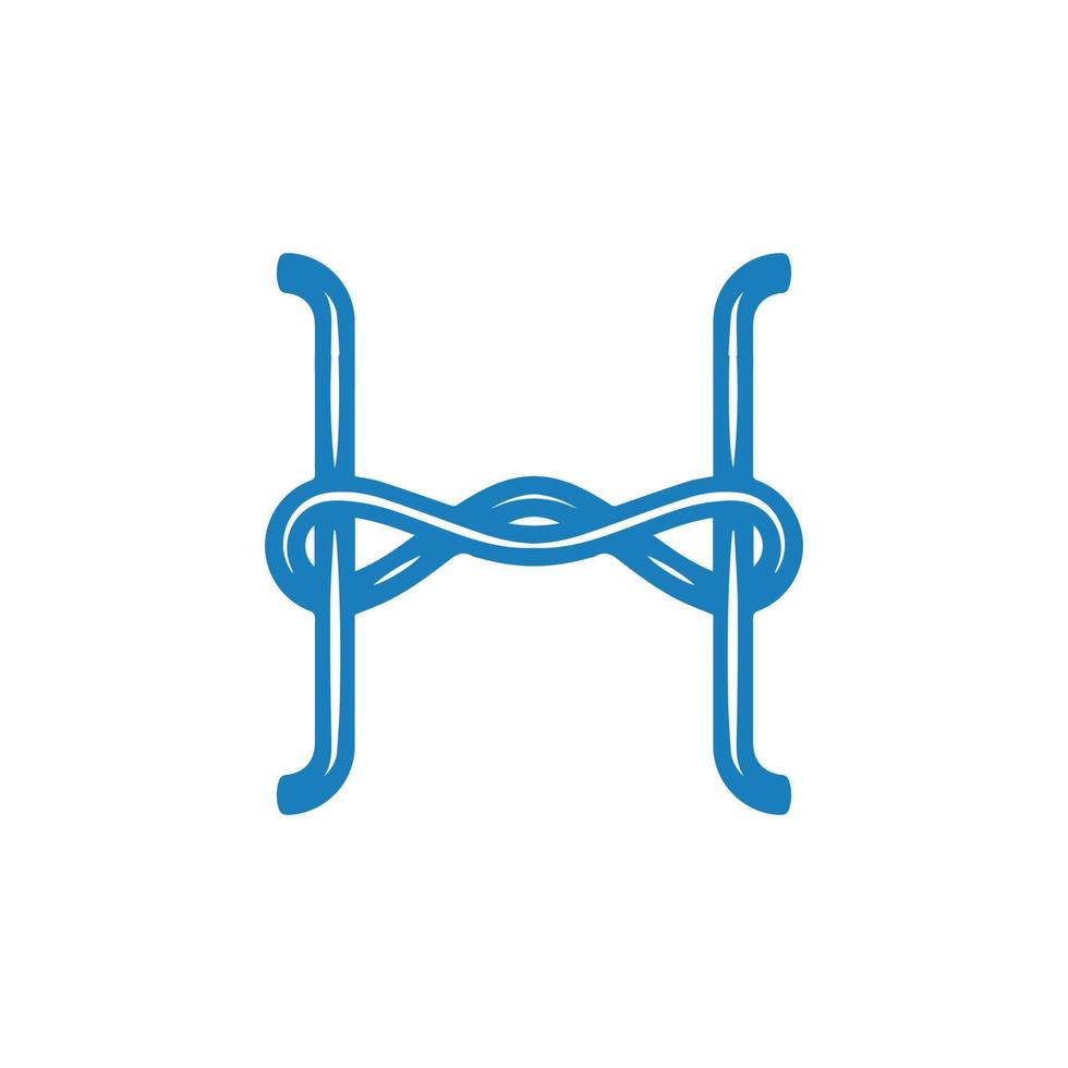 H logo, ability to use rope, experienced vector