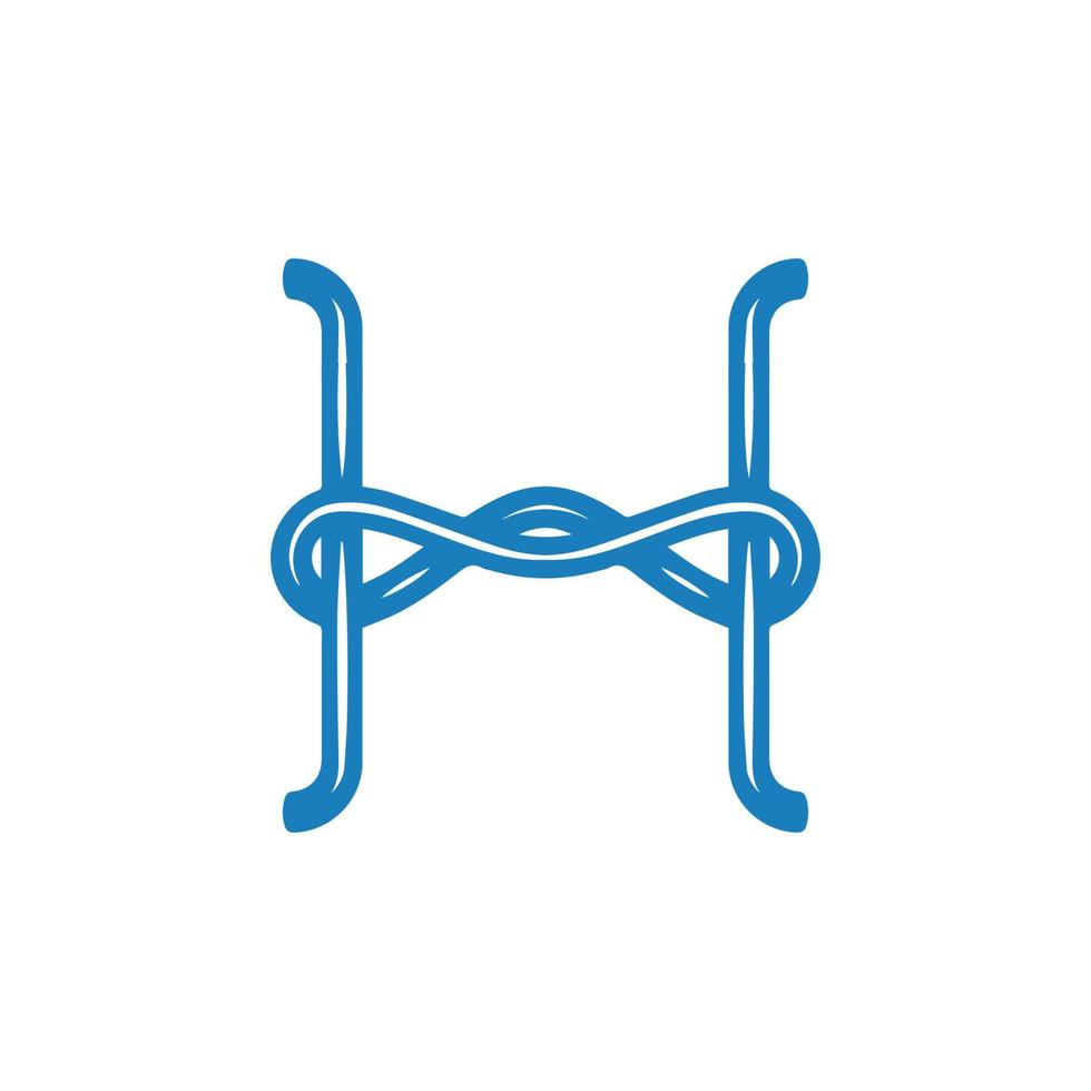 H logo, ability to use rope, experienced vector