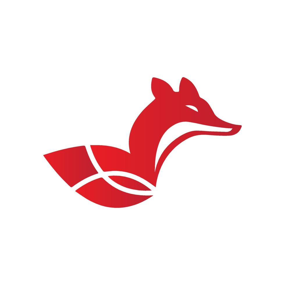 Red fox logo brand, symbol, design, graphic, vector