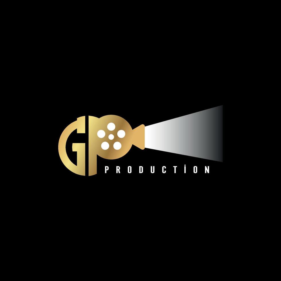GP Production brand, symbol, design, graphic, minimalist.logo vector