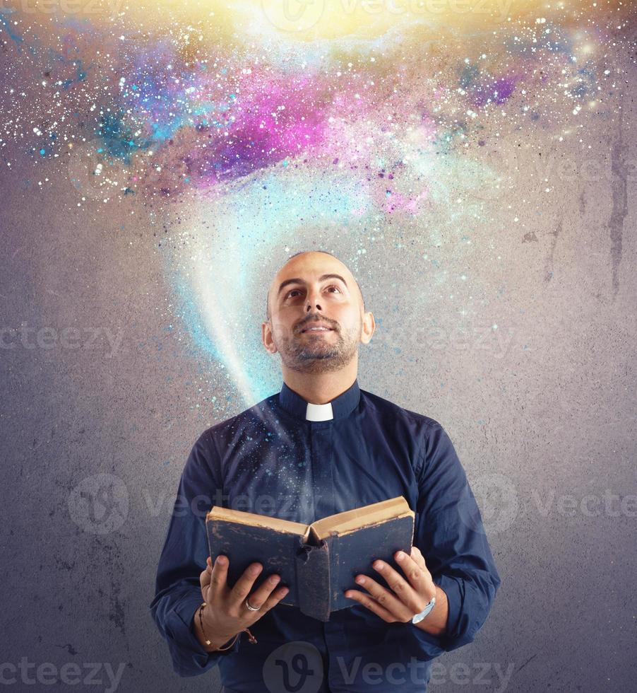 Priest observes universe light photo