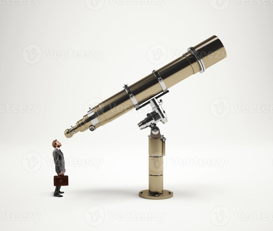 Looking to the future. 3D Rendering photo