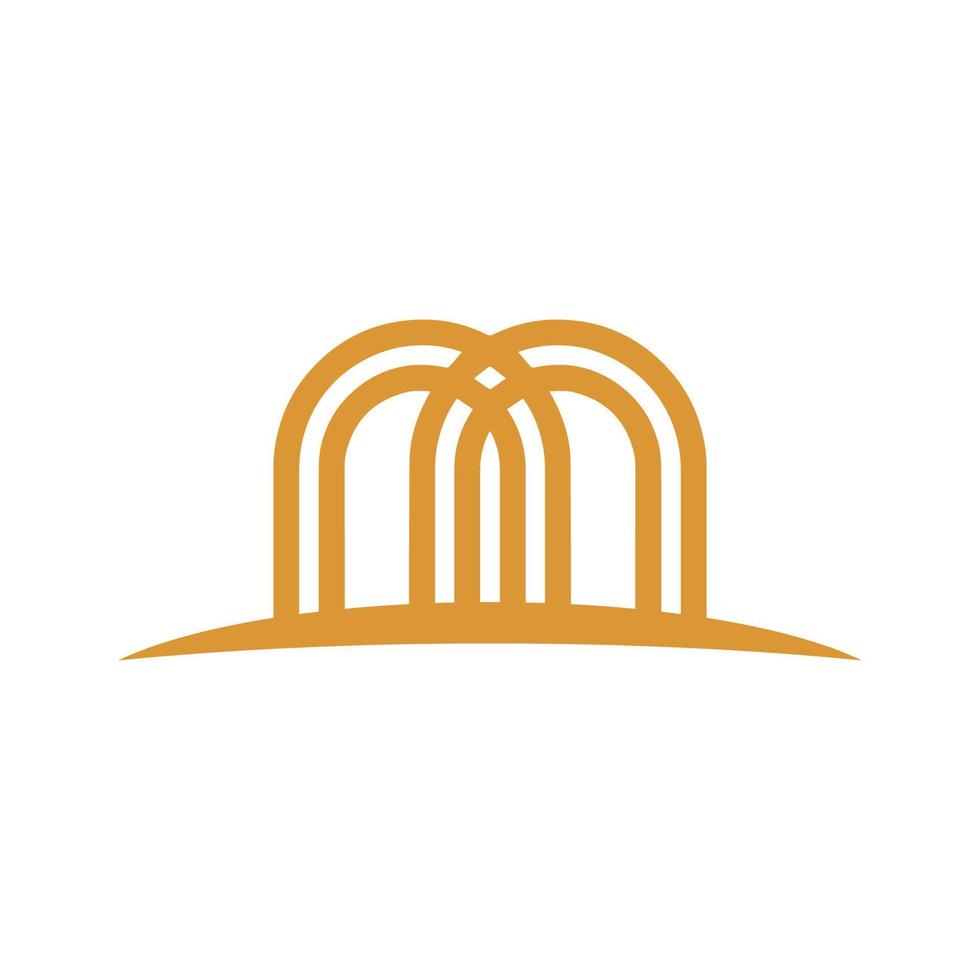 M logo, logo for building construction, catchy vector