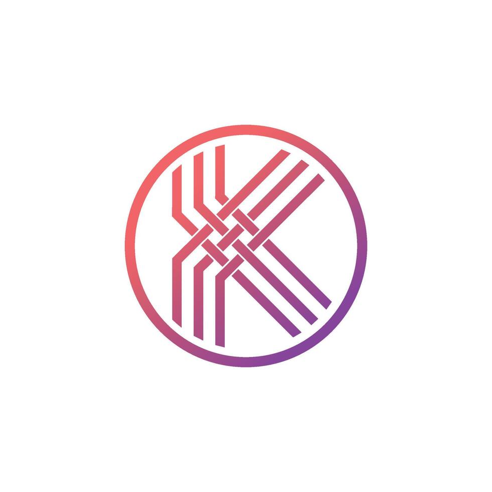 k circulo logo marca, símbolo, diseño, gráfico, minimalista.logo vector